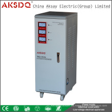 CE ISO9001 AKSAY Venta al por mayor SVC TNS 380V 220V trifásico de alta precisión automática de voltaje AC Estabilizador de Acústica